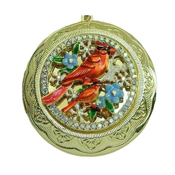 Kirks Folly Cardinal Memories Locket Necklace - Picture 1 of 7